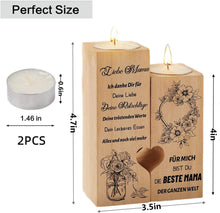 Holz Kerzenständer Mama Geschenk Herzform Teelichthalter