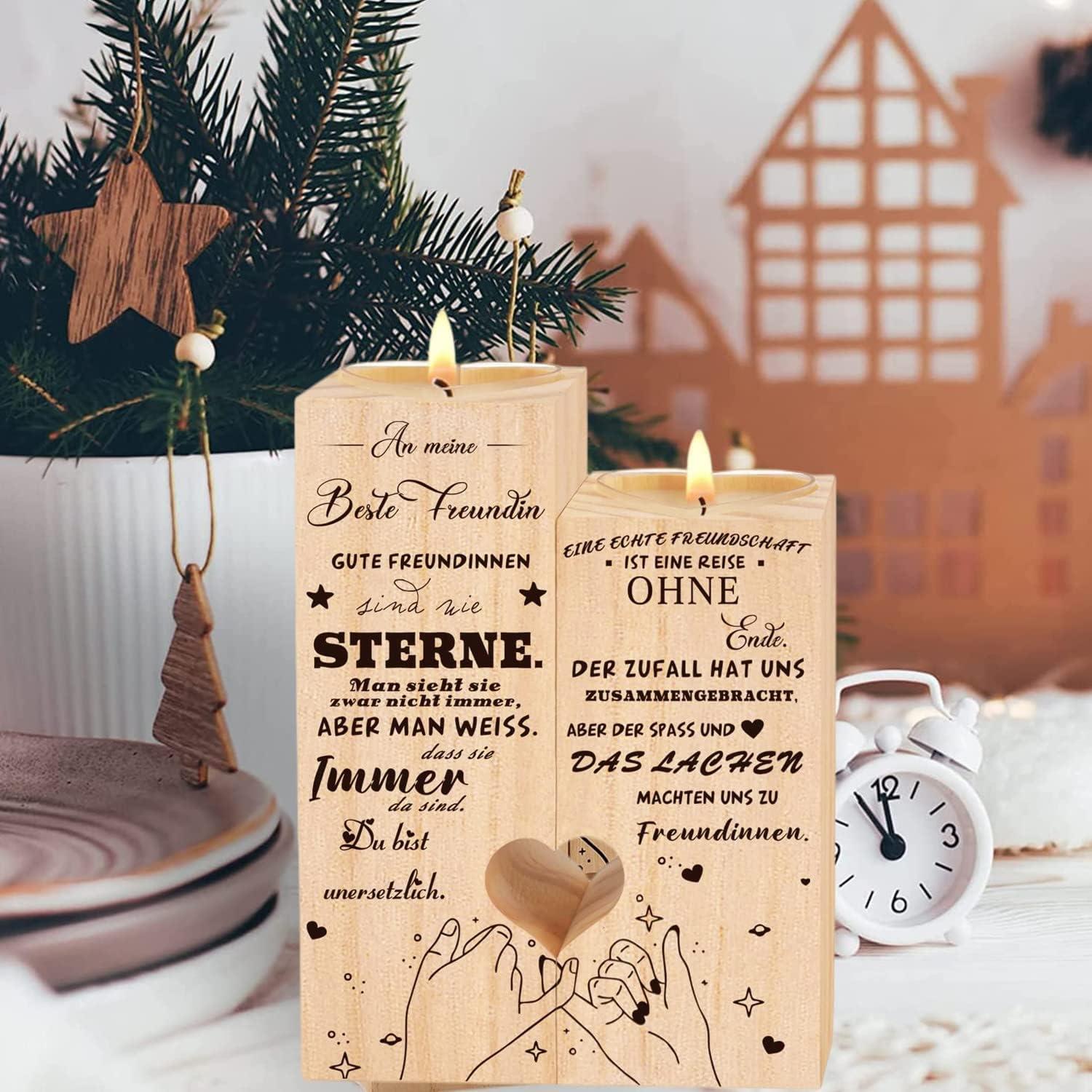 Beste Freundin Geschenk Weihnachtskerze Freundinnen Geschenkideen