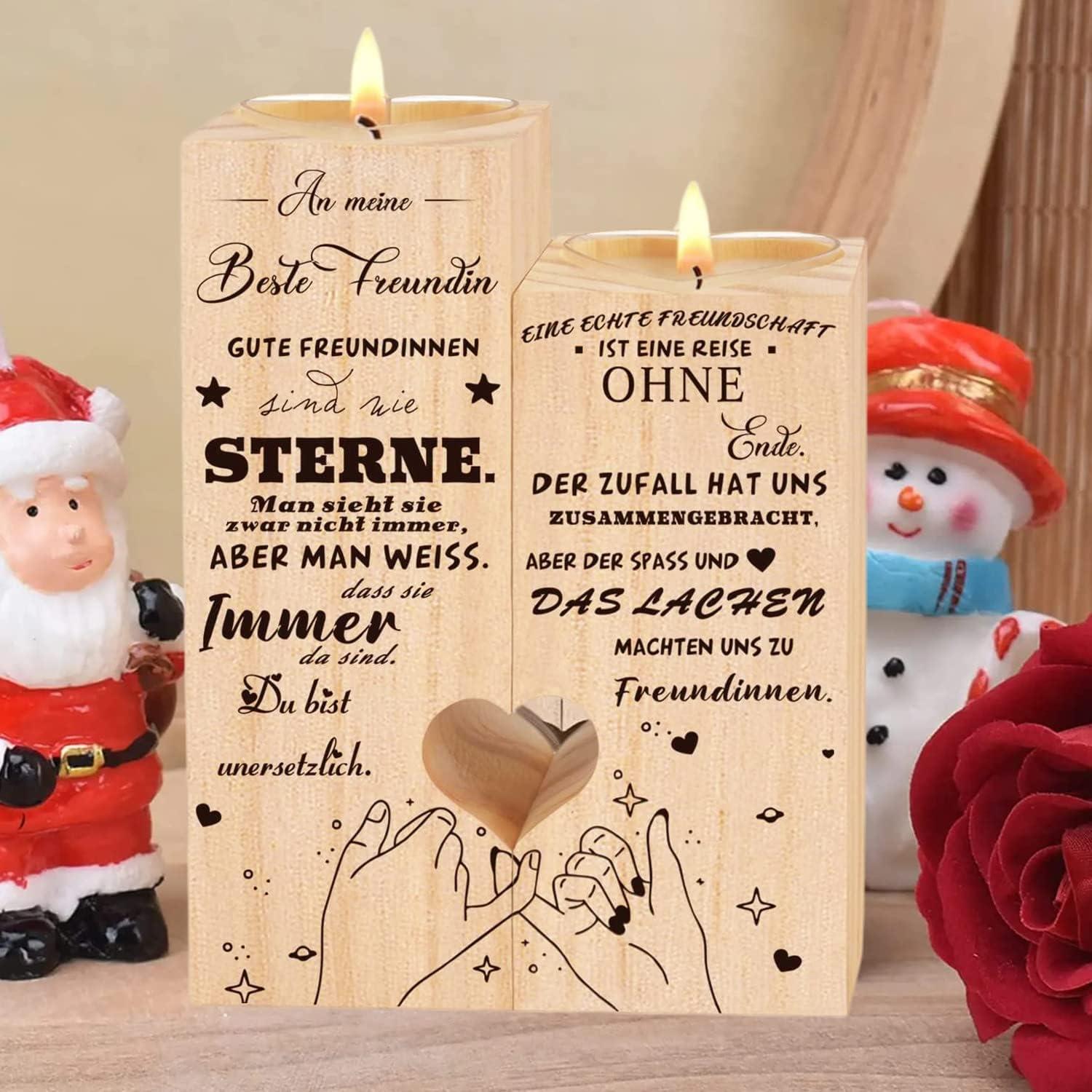 Bester Freundin Freundinnen Geschenkideen Weihnachtskerze Dekoration