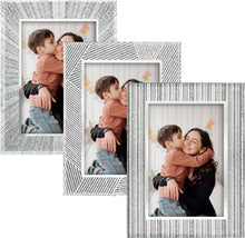 Glitzer-Glas-Bilderrahmen 3er Set 10x15cm für Tischplatte