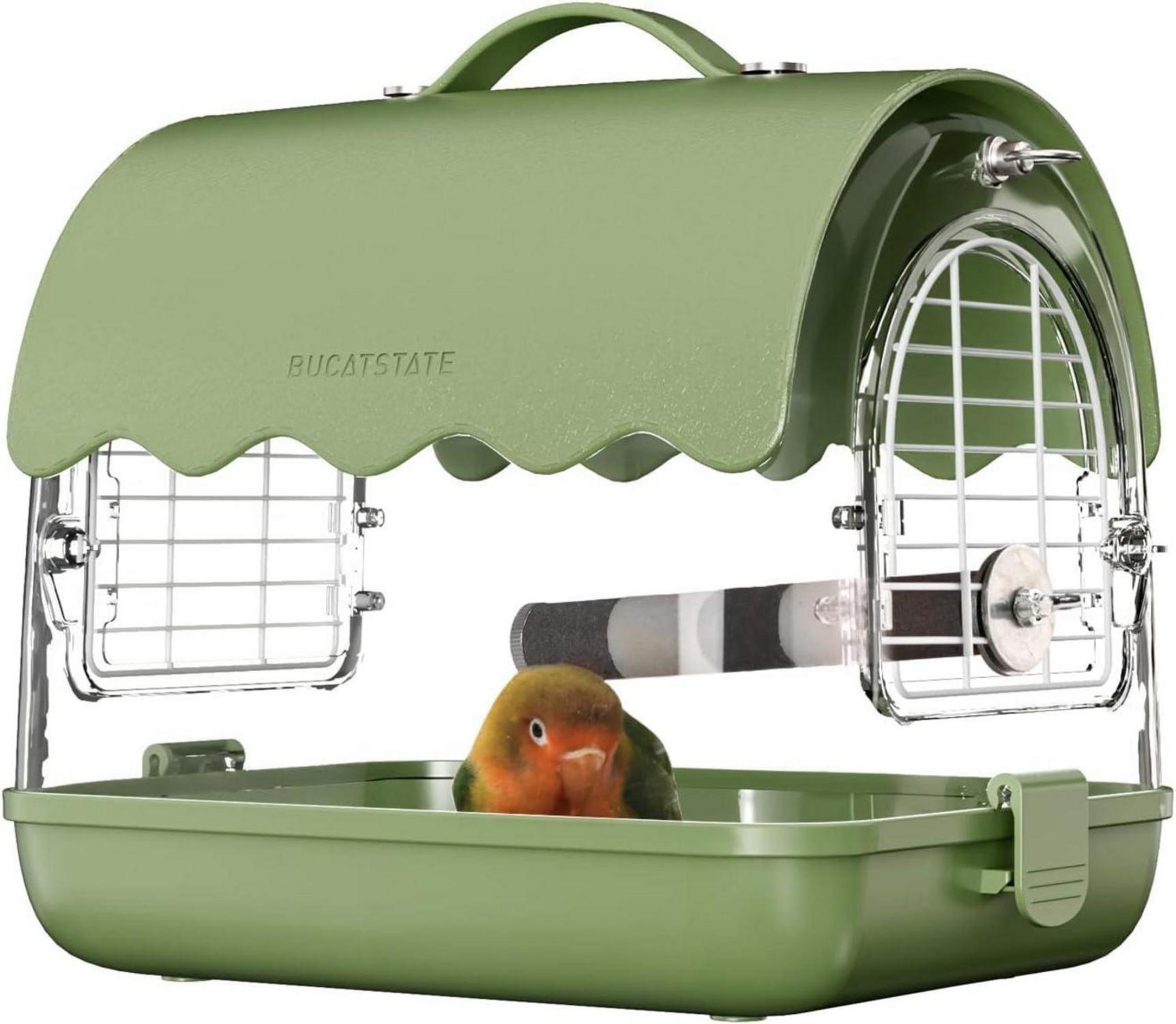 Vogel Transportrucksack mit Sitzstange & Schattenabdeckung