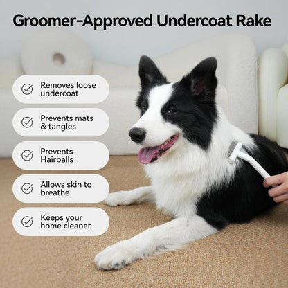 aumuca Katzen- und Hundebürste für Langhaar, Unterwollekamm