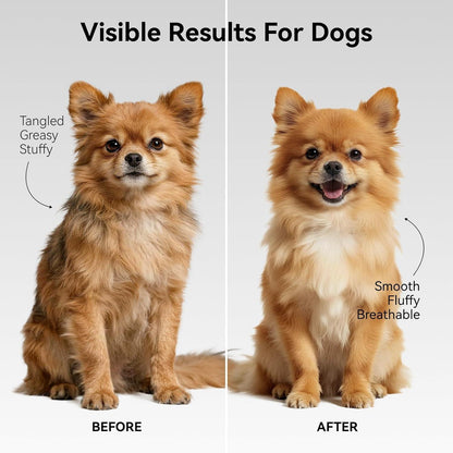 aumuca Katzen- und Hundebürste für Langhaar, Unterwollekamm