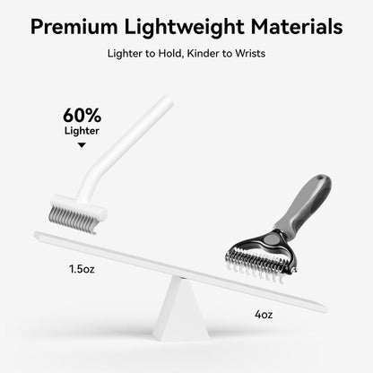 aumuca Katzen- und Hundebürste für Langhaar, Unterwollekamm