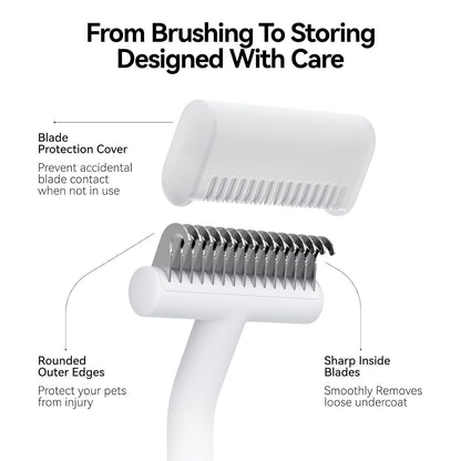 aumuca Katzen- und Hundebürste für Langhaar, Unterwollekamm