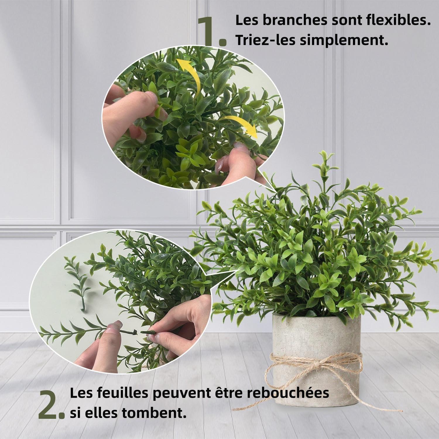 3 Stück Künstliche Eukalyptus Pflanzen Plastik Innen Deko