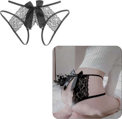 Spitze Sexy Tanga Ouvert Unterwäsche Perlen Blumen