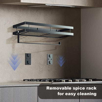 Gewürzregal Hängend ohne Bohren 35cm schwarz