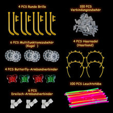 Knicklichter Party Set mit 100 Leuchtstäbe für Kinder, Neon
