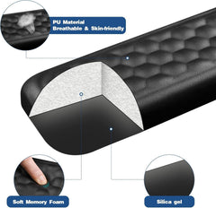 Ergonomisches Handgelenkauflage Set für Tastatur und Maus, Memory Foam, Anti-Rutsch-Basis, Schwarz