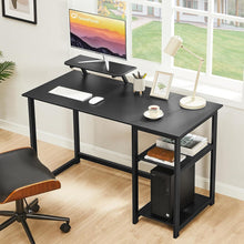 Schreibtisch 120cm mit Stauraum und Monitorständer für Home