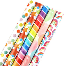 Gold Gift Wrap Rolls 44cm x 3M 5 Rolls - Birthday Party Wedding Baby