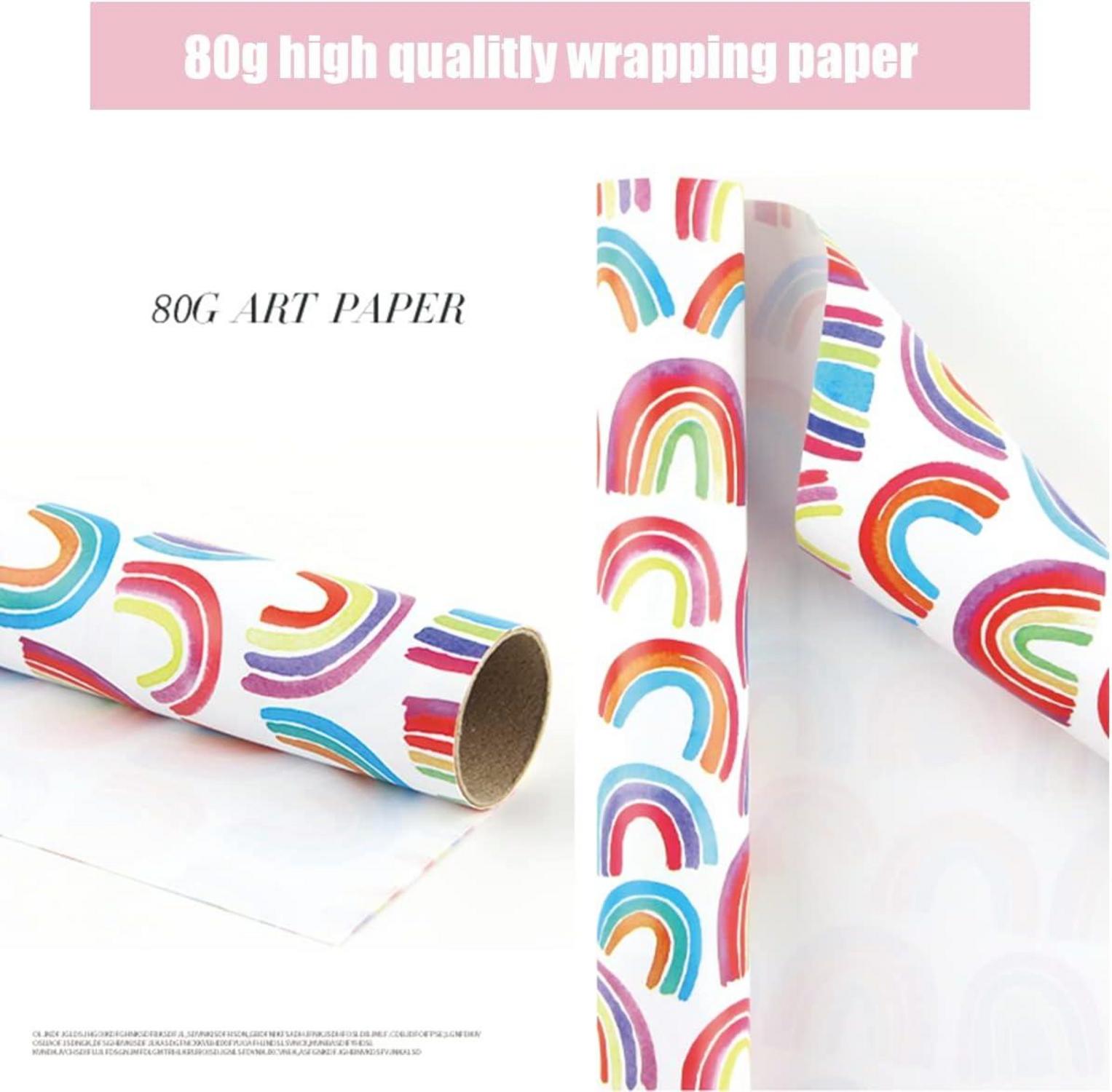 Gold Gift Wrap Rolls 44cm x 3M 5 Rolls - Birthday Party Wedding Baby