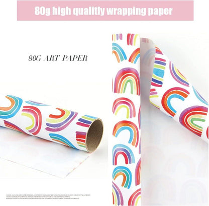 Gold Gift Wrap Rolls 44cm x 3M 5 Rolls - Birthday Party Wedding Baby