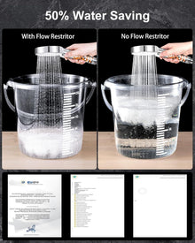 Wassersparender Duschkopf mit 5 Strahlarten und