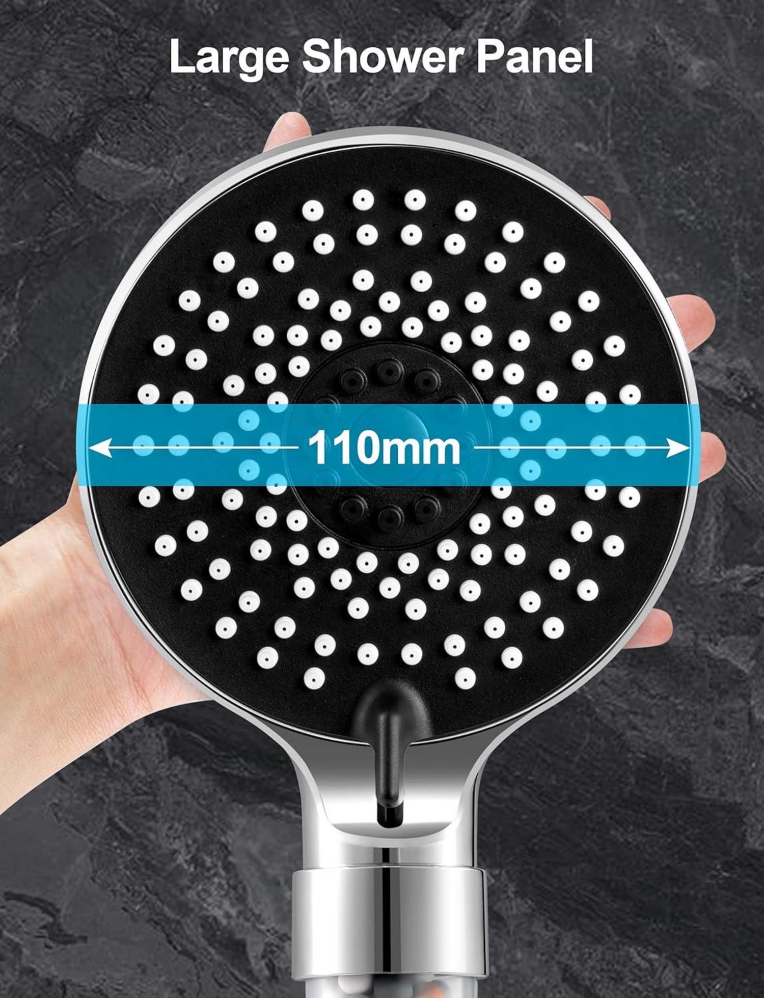 Magichome Hochdruck Duschkopf 5 Modi Filter 3-Lagen-Filtration Schwarz