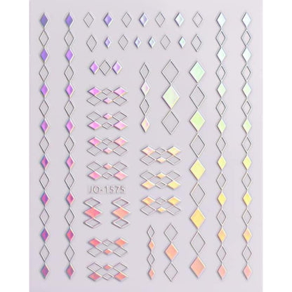 Aurora Nagelsticker – 12 Blatt Holografische Nail Art Aufkleber