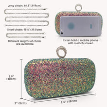 Pahajim Damen Clutch Glitzer Abendtasche Handtasche Hochzeit