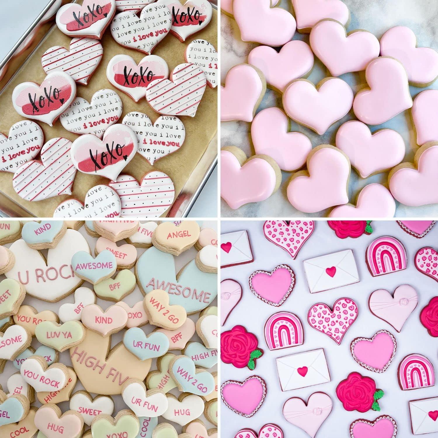 Herz Ausstechformen Set Edelstahl Valentinstag Backform Plätzchenausstecher