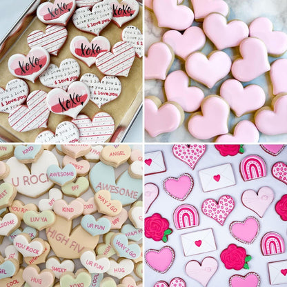 Herz Ausstechformen Set Edelstahl Valentinstag Backform Plätzchenausstecher