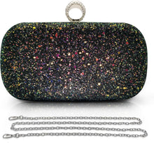 Damen Glitzer Clutch Handtasche Strass Abendtasche Hochzeit Party