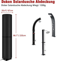 Schutzhülle Solardusche 600D Oxford Gewebe Schwarz