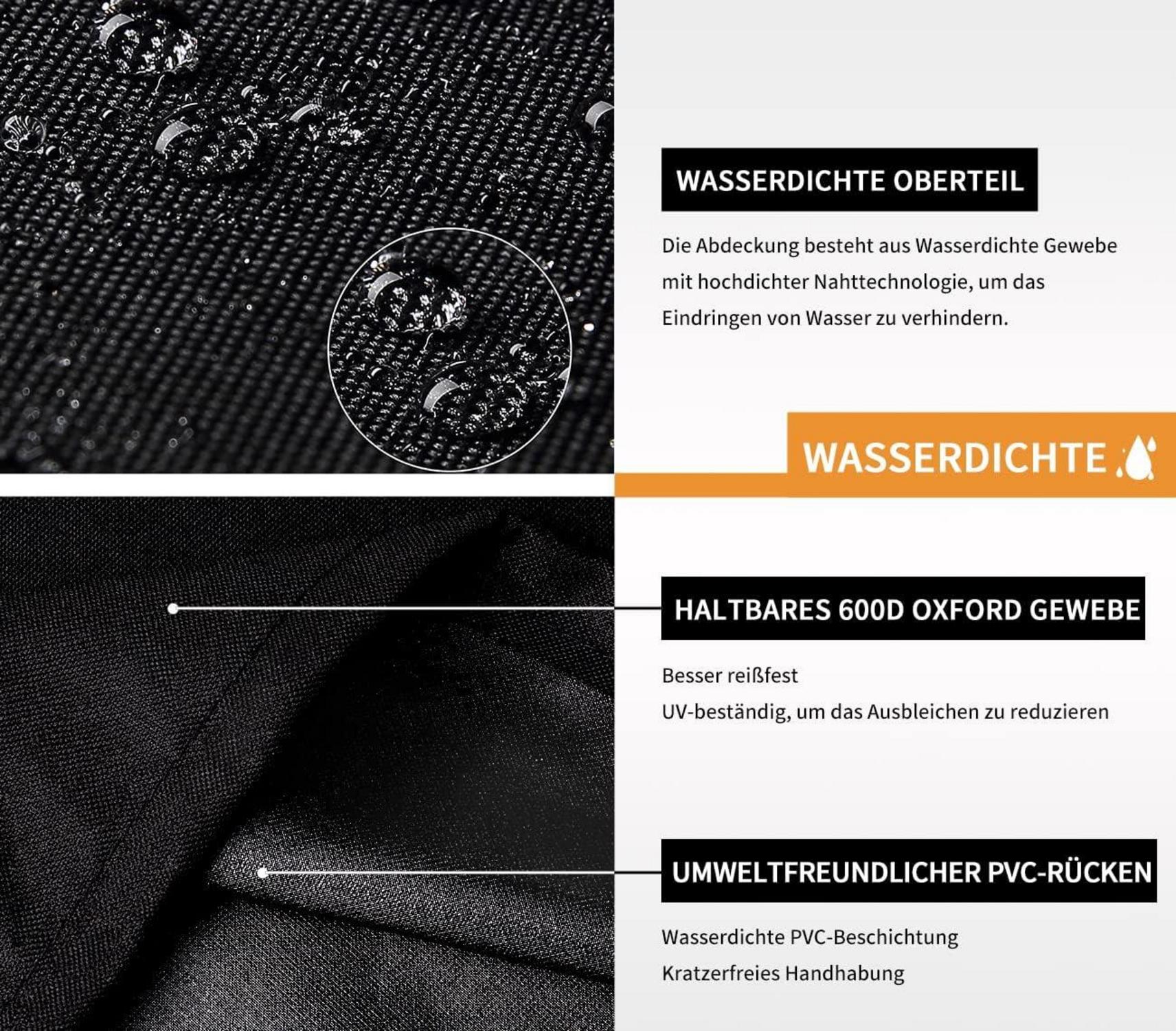 Solardusche Abdeckung 220x67cm Schwarz Wasserdicht Winddicht UV-beständig 600D Oxford-Gewebe Schutzhülle Gartendusche