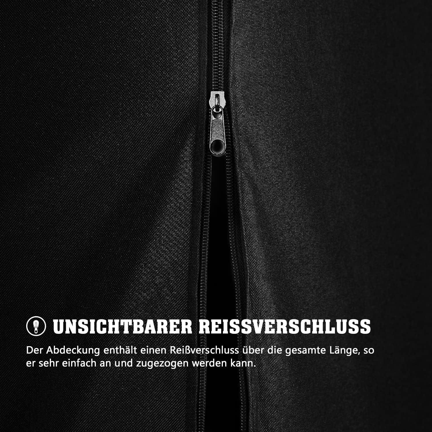 Solardusche Abdeckung 220x67cm Schwarz, Wasserdicht, UV-beständig