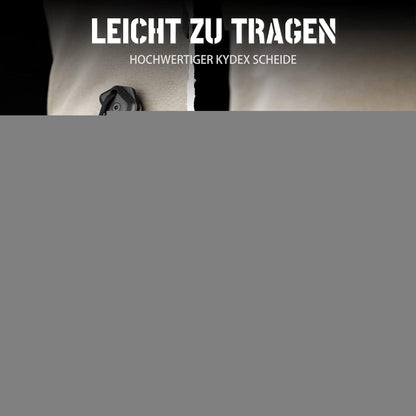 Survival Messer D2 Stahl Full Tang mit Feuerstahl & Kydex Holster