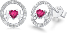 Herzschlag Ohrstecker Silber 925 Damen Geschenke Valentinstag