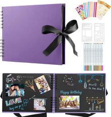 Fotoalbum zum Selbstgestalten Schwarz 29,5 X 21cm Scrapbook 80 Seiten