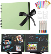 DIY Fotoalbum Zum Selbstgestalten Schwarz Scrapbook 80 Seiten 240