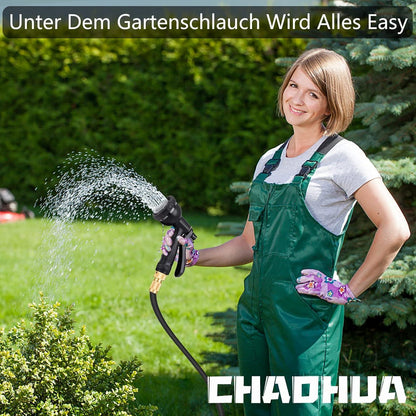 Gartenschlauch 15M Flexibel Wasserschlauch 8 Funktionssprühdüsen 3/4 1/2 zoll