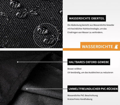 Dokon IBC Tank Abdeckung 1000L - Wasserdicht & Winddicht - 420D Oxford Gewebe - Schutzhülle für Wassertank - Schwarz