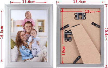 12er Set Bilderrahmen Silber 13x18 cm für Fotos mit