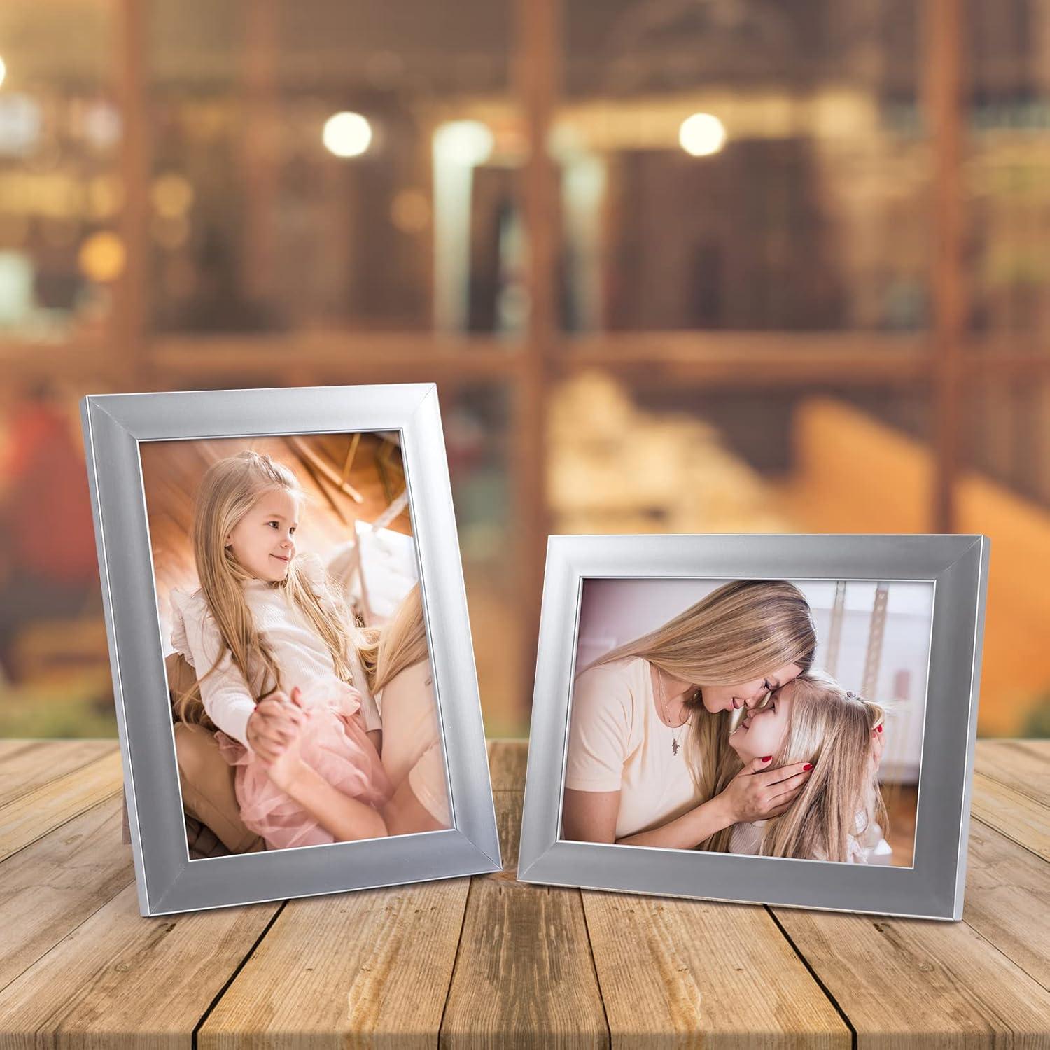 Bilderrahmen Collage Set 13x18 Silber 12er Pack mit Plexiglas