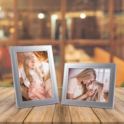 Bilderrahmen Collage Set 13x18 Silber 12er Pack mit Plexiglas