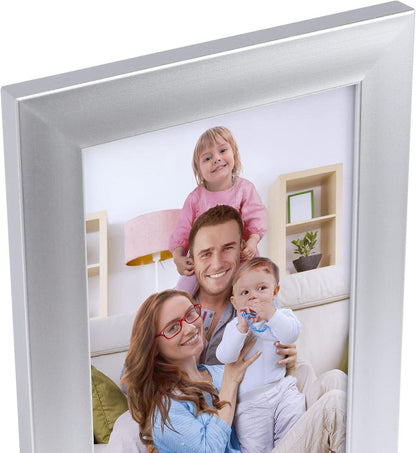 Bilderrahmen 12er Set 13x18 Silber Plexiglas Wand Tisch Galerie