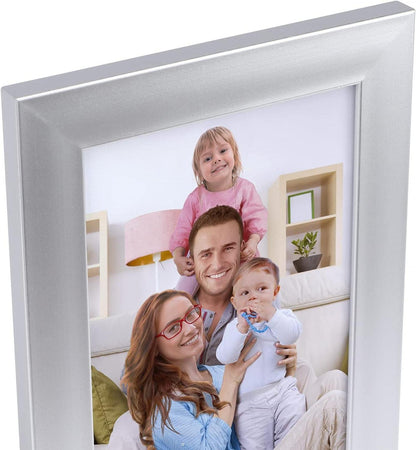 12er Set Bilderrahmen Silber 10x15cm für Fotos Collage mit Plexiglas