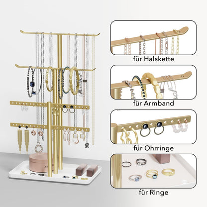 Schmuck Organizers 32cm Groß 4 Ebenen Robust
