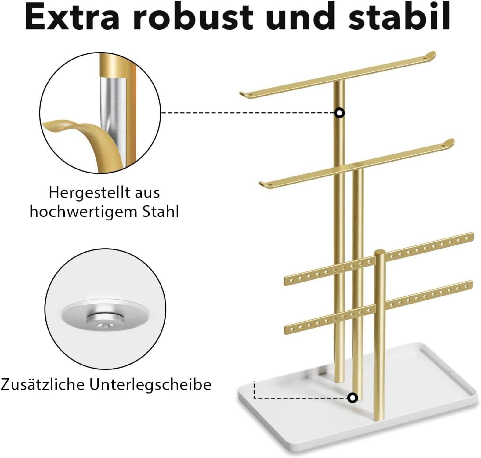 Schmuckaufbewahrung Schmuckständer 32cm groß gold weiß Aesthetic Accessoires
