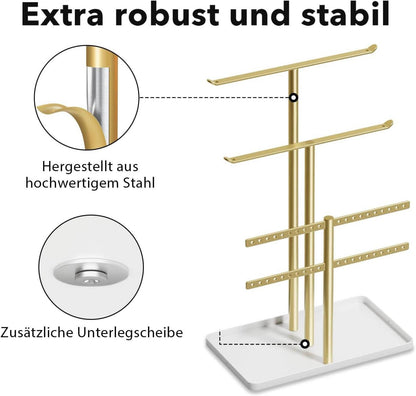 Schmuckaufbewahrung Schmuckständer 32cm groß gold weiß Aesthetic Accessoires