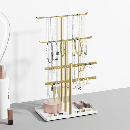 Schmuck Organizer Schmuckständer 32cm 4 Ebenen Schmuckaufbewahrung