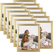 Goldene Fotorahmen Collage 12er Set 20x25 cm für Fotos und Bilder