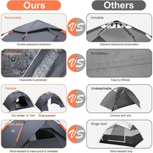 Amflip Camping Zelt Automatisch Pop Up Kuppelzelt 4
