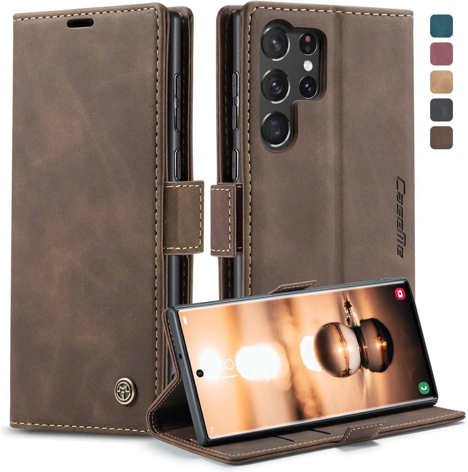 Samsung Galaxy S23 Ultra 5G Premium Leder Flip Case Magnet