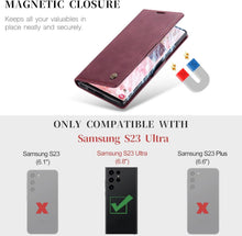 Samsung Galaxy S23 Ultra 5G Hülle - Premium Leder Flip Case