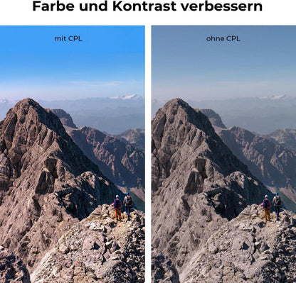 Zirkularer Polfilter 62mm CPL Filter mit 30-Fach Vergütung