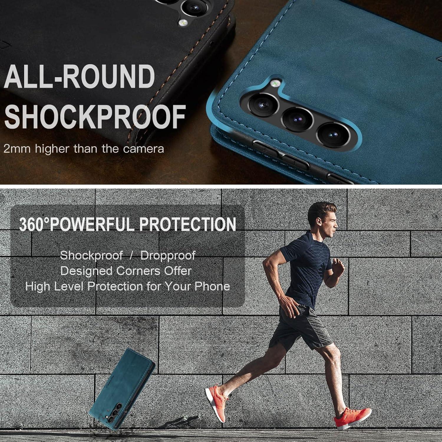 Handyhülle Samsung Galaxy S23 Premium Leder Flip Case Standfunktion