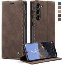 Samsung Galaxy S23 5G Hülle Leder Flip Case Magnet Stand Kartenfach